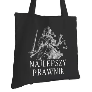 Torba Bawełniana dla Prawnika Czarna Na Prezent ekologiczna Trwały Nadruk - Torby i wózki na zakupy - miniaturka - grafika 1
