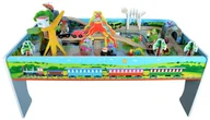 Pociągi dla dzieci - Ogromna Drewniana Kolejka Bartek 80 Elementów - miniaturka - grafika 1