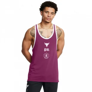 Męski top treningowy Under Armour Project Rock Racer Tank Boh - fioletowy - UNDER ARMOUR - Koszulki sportowe męskie - miniaturka - grafika 1