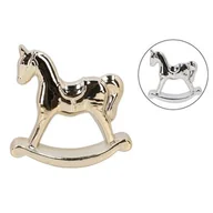 Ozdoby bożonarodzeniowe - Figurka ceramiczna koń na biegunach 15,5 x 4,5 x 17,5 cm - miniaturka - grafika 1