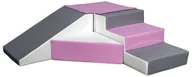 Leżaczki i huśtawki - Komplet 4 dużych klocków EPS+PE do zabawy,żłobków,przedszkoli, dziecko (biały, pudrowy róż, szary) - miniaturka - grafika 1