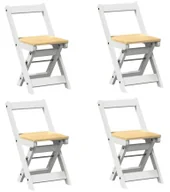 Krzesła - Biały komplet składanych krzeseł minimalistycznych D0-S36 - miniaturka - grafika 1