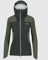 Kurtki i kamizelki sportowe damskie - Kurtka damska Karpos Valsesia Shell Jacket - black sand/thyme - miniaturka - grafika 1