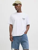 Koszulki męskie - Jack & Jones Koszulka "Jormorrebro" w kolorze białym - miniaturka - grafika 1