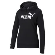 Odzież sportowa dziecięca - Bluza damska Puma ESS Logo Hoodie TR czarna - miniaturka - grafika 1
