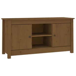 Lumarko Szafka telewizyjna, miodowy brąz, 103x36,5x52cm, drewno sosnowe - Szafki RTV - miniaturka - grafika 3