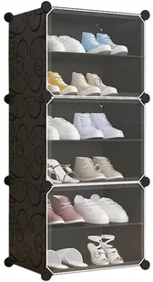Czarna modułowa szafka na buty w stylu nowoczesnym Z1-E04 - Szafki na buty Czarna modułowa szafka na buty w stylu nowoczesnym Z1-E04 - Szafki na buty - miniaturka - grafika 1