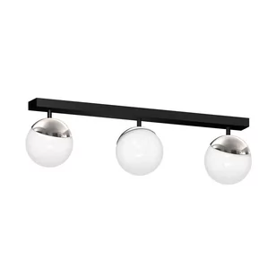 EULUNA Sfera lampa sufitowa 3-pkt. szkło/czarna/chrom - Lampy sufitowe - miniaturka - grafika 1