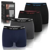 Majtki męskie - TOP SECRET Bokserki Męskie Bawełniane 4pak Rozmiar M - miniaturka - grafika 1