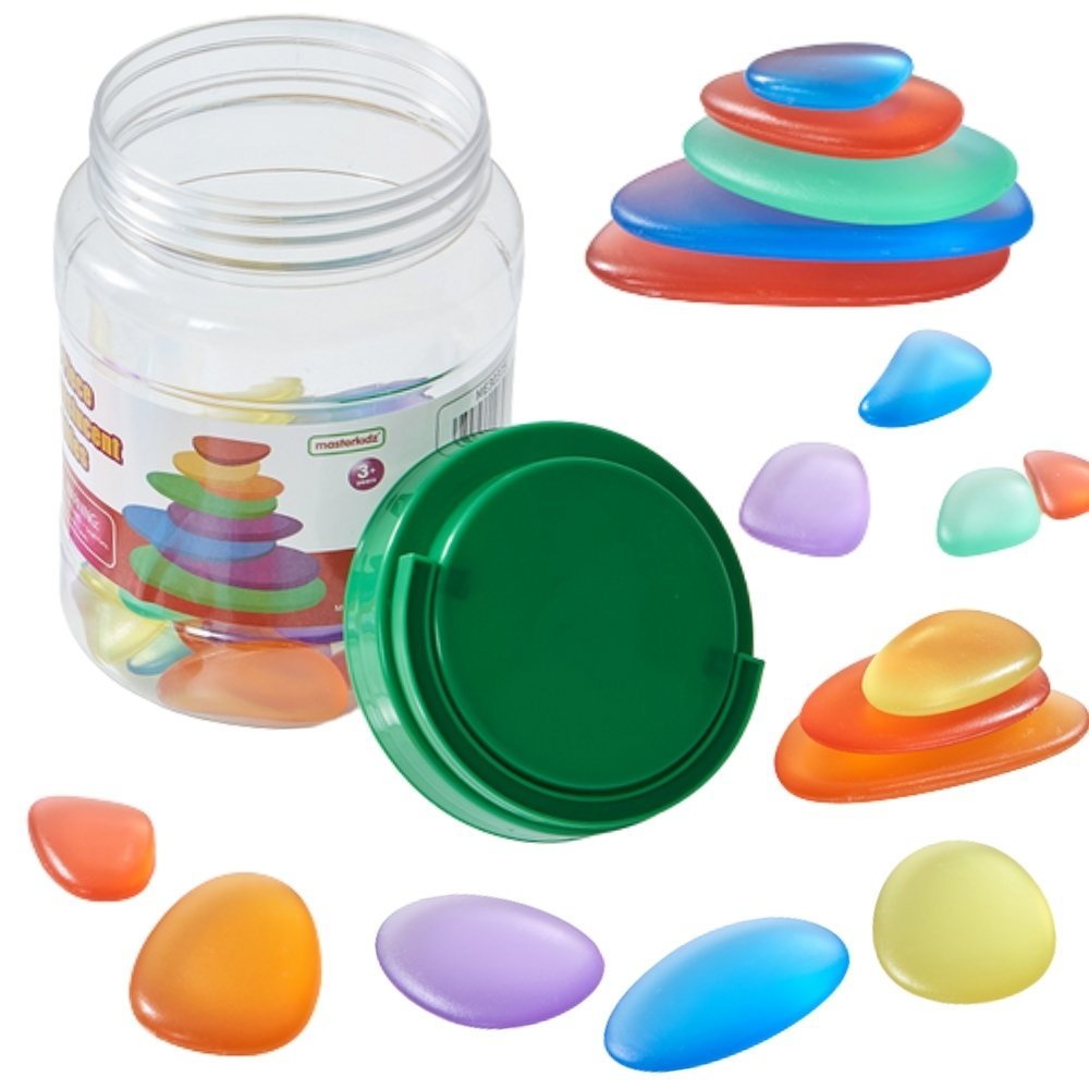 MASTERKIDZ Kamienie do paneli led półprzezroczyste 36 sztuk