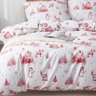 Pościel dla dzieci - DZIECIĘCA POŚCIEL ŚWIĄTECZNA CIEPŁA ZIMOWA 140x200 Z POSZEWKĄ 100% BAWEŁNA - miniaturka - grafika 1