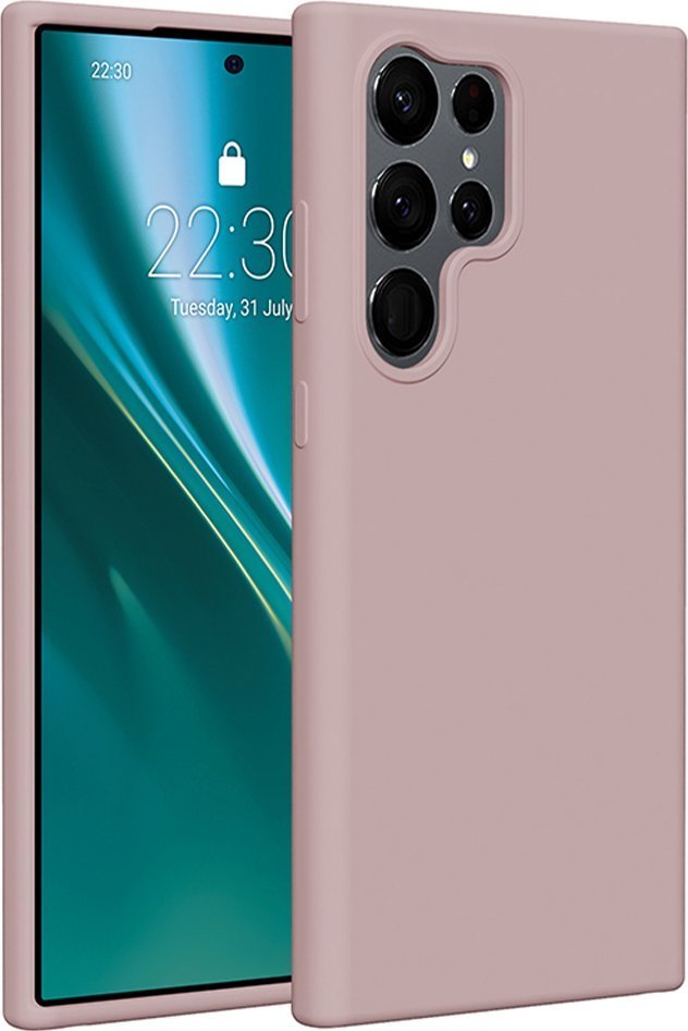 Etteri Nakładka Etteri Silicone Case do Samsung Galaxy S23 Ultra jasnoróżowa