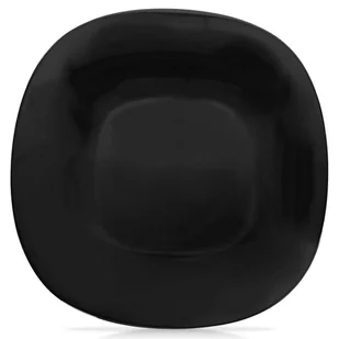Talerz deserowy szklany czarny LUNA 20.5x20.5x1.8cm ORION 129549 - Talerze - miniaturka - grafika 1