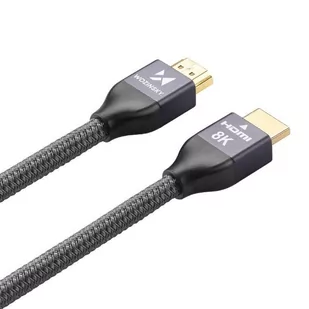 Wozinsky kabel HDMI 2.1  8K 60 Hz 48 Gbps / 4K 120 Hz / 2K 144 Hz 1m srebrny (WHDMI-10) - Kable USB - miniaturka - grafika 2