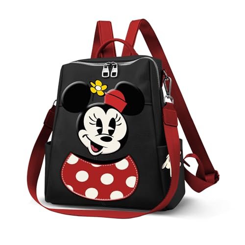 Myszka Minnie Face -Plecak Shield, Czarny, 28 x 33 cm, Pojemność 10 L