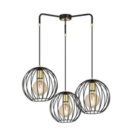 Lampy sufitowe - Emibig Albio lampa wisząca 3-punktowa czarna 144/3 - miniaturka - grafika 1