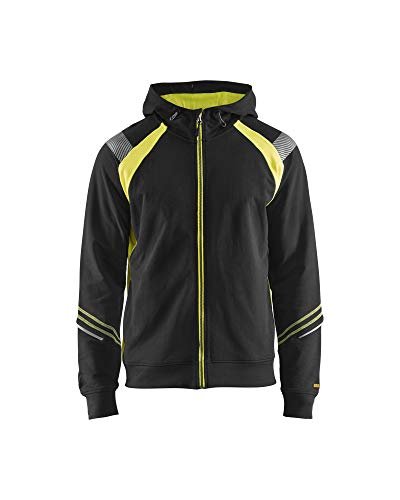 Blaklader 34331158 sweter z zamkiem błyskawicznym, czarny/żółty, grootte S