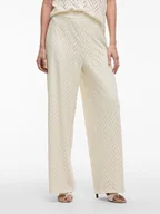 Spodnie damskie - Vila Spodnie w kolorze beżowym - miniaturka - grafika 1