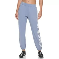Spodnie damskie - DKNY Damskie spodnie dresowe z logo Jogger, Niebieski wiejski, 36 PL - miniaturka - grafika 1