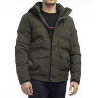 Kurtki męskie - Kurtka Męska Puchowa Zimowa X-FEEL 99525 Zielona S - miniaturka - grafika 1