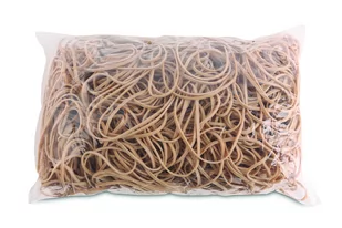 OFFICE PRODUCTS Gumki recepturki OFFICE PRODUCTS, średnica 80mm, 1,5x3mm, 60% kauczuku, 1000g, zgrzewka, naturalne 18108039-97 - Gumki biurowe - miniaturka - grafika 2