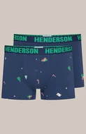 Majtki damskie - Henderson 2-pack świąteczne bokserki męskie Jury 42251-MLC, Kolor granatowy-wzór, Rozmiar 2XL, Henderson - Primodo.com - miniaturka - grafika 1