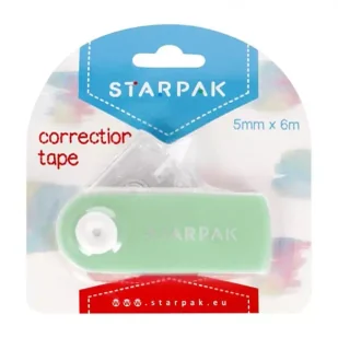 Korektor w taśmie 5mmx6m pastelowy zielony - STARPAK - Korektory - miniaturka - grafika 1