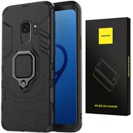 Etui i futerały do telefonów - Etui Pancerne Spacecase X-Ring Uchwyt Magnetyczny Uchwyt Ring Case Obudowa Plecki Galaxy S9 Czarny - miniaturka - grafika 1