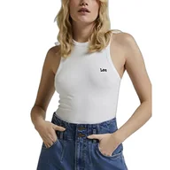 Koszulki i topy damskie - Lee Damska koszulka Racer Tank, Bright White, L - miniaturka - grafika 1