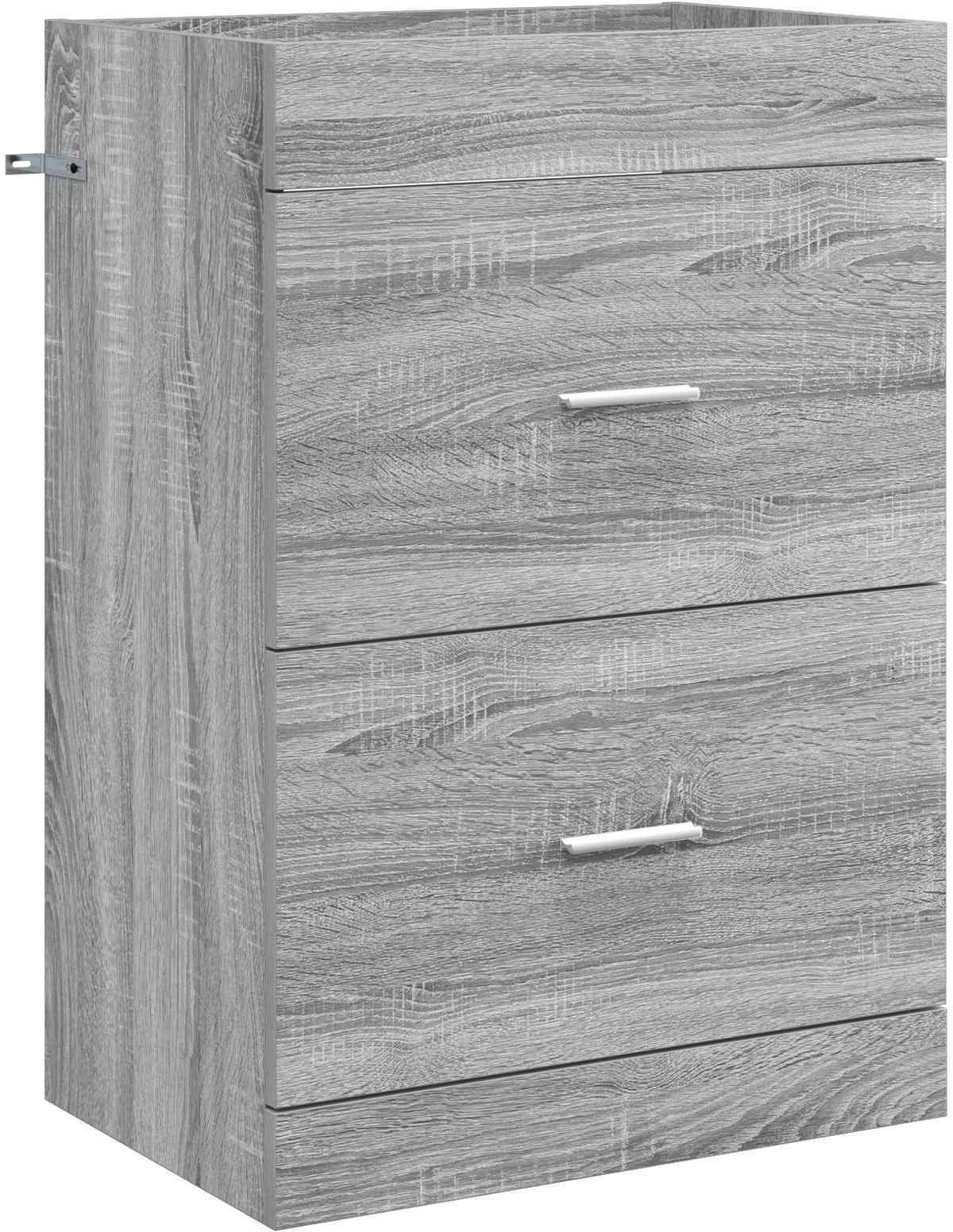 vidaXL vidaXL Szafka pod zlewem w łazience Szary Sonoma 56 x 37,5 x 81 cm
