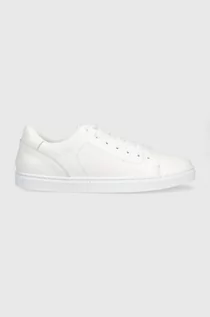 Sneakersy damskie - Trussardi sneakersy skórzane Perlite Cupsole kolor biały - grafika 1