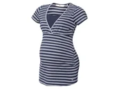 Bluzki ciążowe - bellybutton T-shirt/ top ciążowy i do karmienia damski, z bawełny (36, Paski granatowy/ biały) - miniaturka - grafika 1