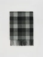 Czapki męskie - Reserved - Szalik w kratę - ciemnoszary - miniaturka - grafika 1