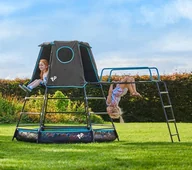 Place zabaw - TP Toys Stalowa drabinka explorer czarna 306x208x201 cm - miniaturka - grafika 1