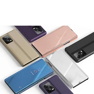 Clear View Case etui do Xiaomi Redmi Note 12 5G / Poco X5 5G pokrowiec z klapką niebieskie - Etui i futerały do telefonów - miniaturka - grafika 4