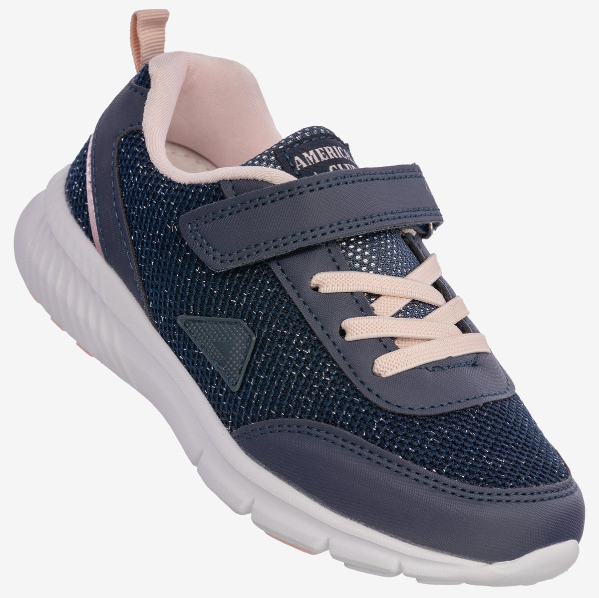 Buty Sportowe Dla Dziewczynki Na Rzepy Dziecięce American Club Granatowe RL102/23 31 Granatowy