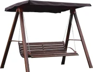 Huśtawki - Drewniana huśtawka ogrodowa orzech W6-W83 - miniaturka - grafika 1