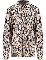 Bluzki damskie - Gerry Weber Bluzka damska, ecru/biały/fioletowy/różowy nadruk, 44 - miniaturka - grafika 1