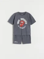 Spodenki dla niemowląt - Reserved - Bawełniany komplet The Rolling Stones - ciemnoszary - miniaturka - grafika 1