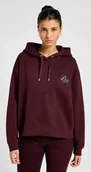 Bluzy damskie - LEE LOGO HOODIE VELVET BEET 112355175 XS - miniaturka - grafika 1