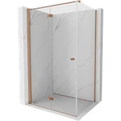 Kabiny prysznicowe - Mexen Mist-F kabina prysznicowa składana lewa 120 x 90 cm, transparent, miedź szczotkowana - 8A6T-120-090-65-00-L - miniaturka - grafika 1