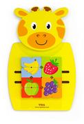 Zabawki interaktywne dla dzieci - VIGA Układanka panel ścienny - Żyrafa V50680 - miniaturka - grafika 1