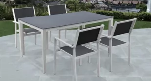 Zestaw aluminiowych  mebli ogrodowych stół + 4 krzesła ORLIK - Meble ogrodowe - miniaturka - grafika 1