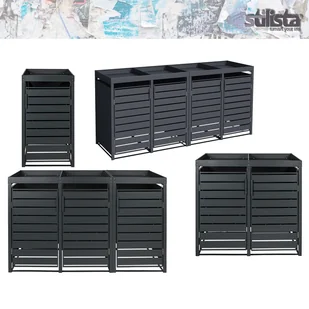 ZABUDOWA ŚMIETNIKA OBUDOWA NA KOSZ OSŁONA ANTRACYT - Meble ogrodowe - miniaturka - grafika 5