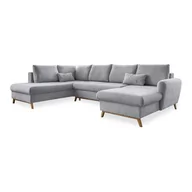 Narożniki - Jasnoszara rozkładana sofa w kształcie litery "U" Miuform Scandic Lagom, lewostronna - miniaturka - grafika 1