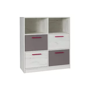Komoda Średnia R04 Rest Maridex Popiel, Dąb Craft Biały Kolor 01 - Komody - miniaturka - grafika 1