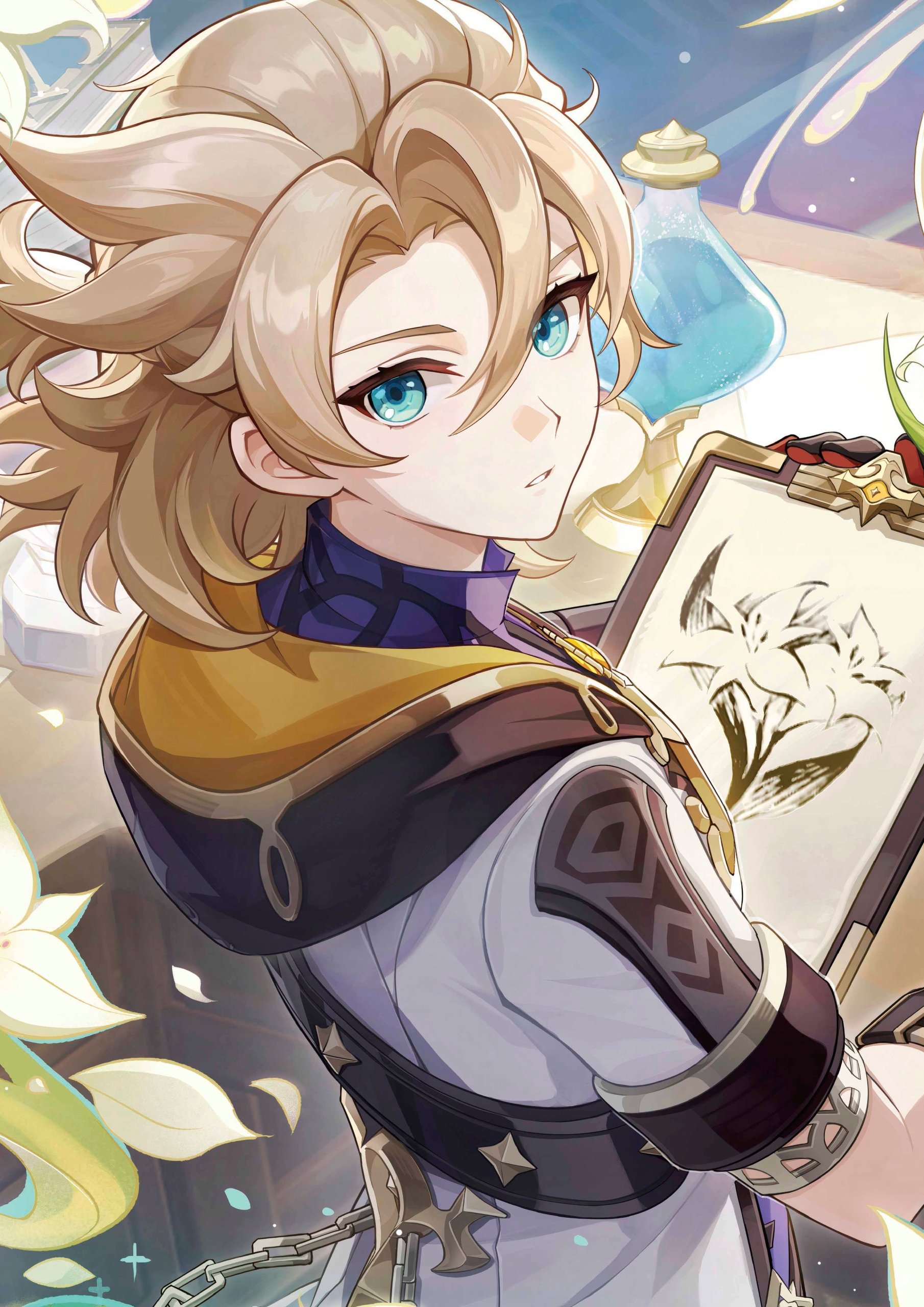 Plakat A3 Genshin Impact Anime Gra Albedo