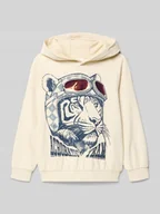 Swetry dla chłopców - Bluza z kapturem o kroju regular fit z mieszanki bawełny - miniaturka - grafika 1