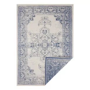 Niebiesko-kremowy dywan odpowiedni na zewnątrz NORTHRUGS Borbon, 120x170 cm - Dywany zewnętrzne - miniaturka - grafika 1