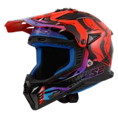 Kaski motocyklowe - Kask Cross LS2 MX708 Fast II Czerwony połysk WashXS - miniaturka - grafika 1